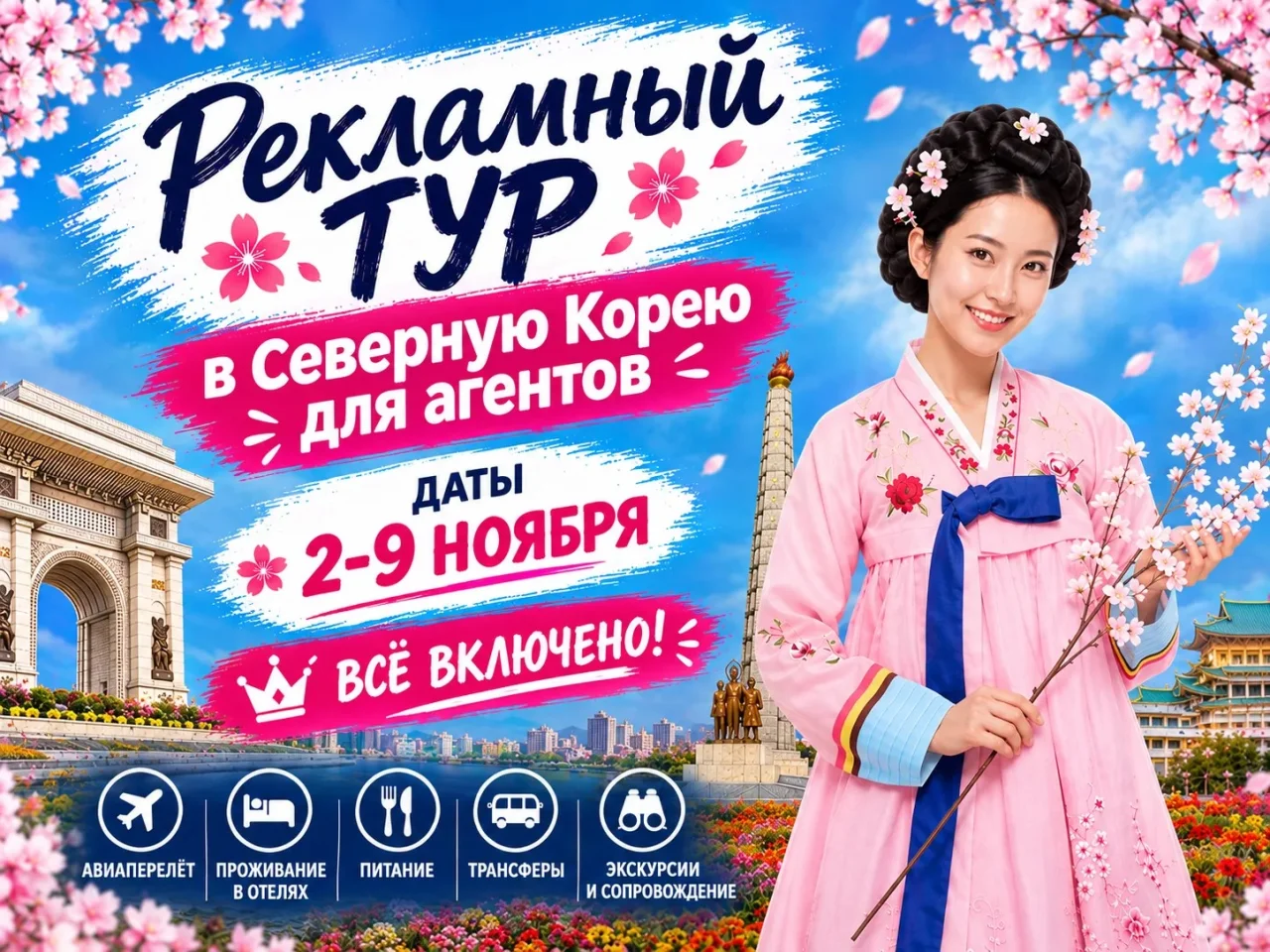 Рекламный тур в Северную Корею (КНДР) Рекламный тур в Северную Корею (КНДР)
